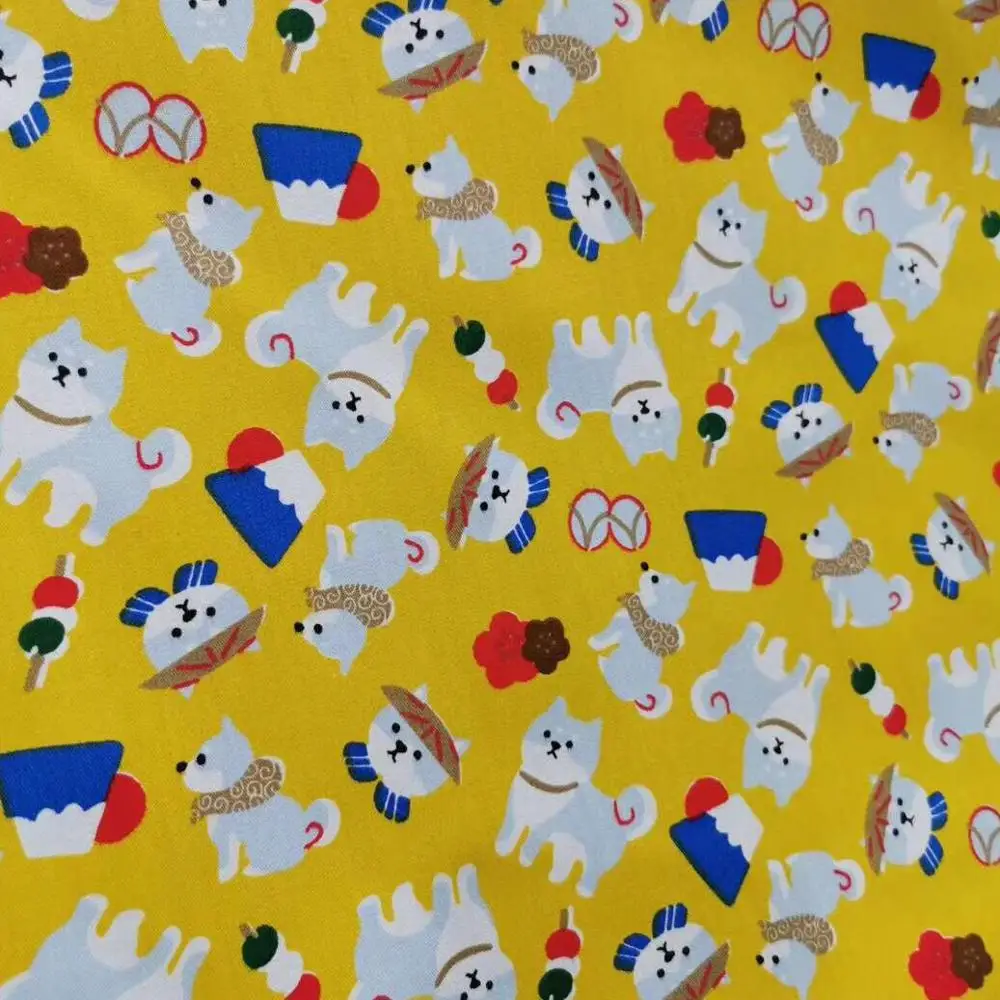 Хлопчатобумажная саржевая ткань с принтом серия мультфильмов для шитья своими