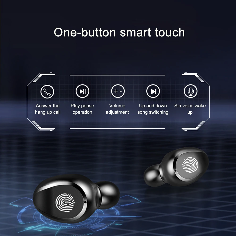 TWS Bluetooth 5 0 наушники F9 B5 8D стерео беспроводные водонепроницаемые гарнитура 2000 мАч