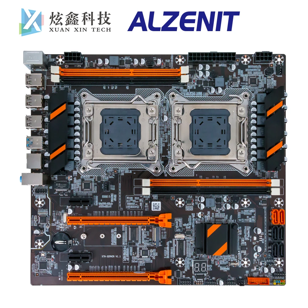 ALZENIT X79D PD7 двойная материнская плата процессора для Intel X79 LGA 2011 E5 128 ГБ DDR3 с
