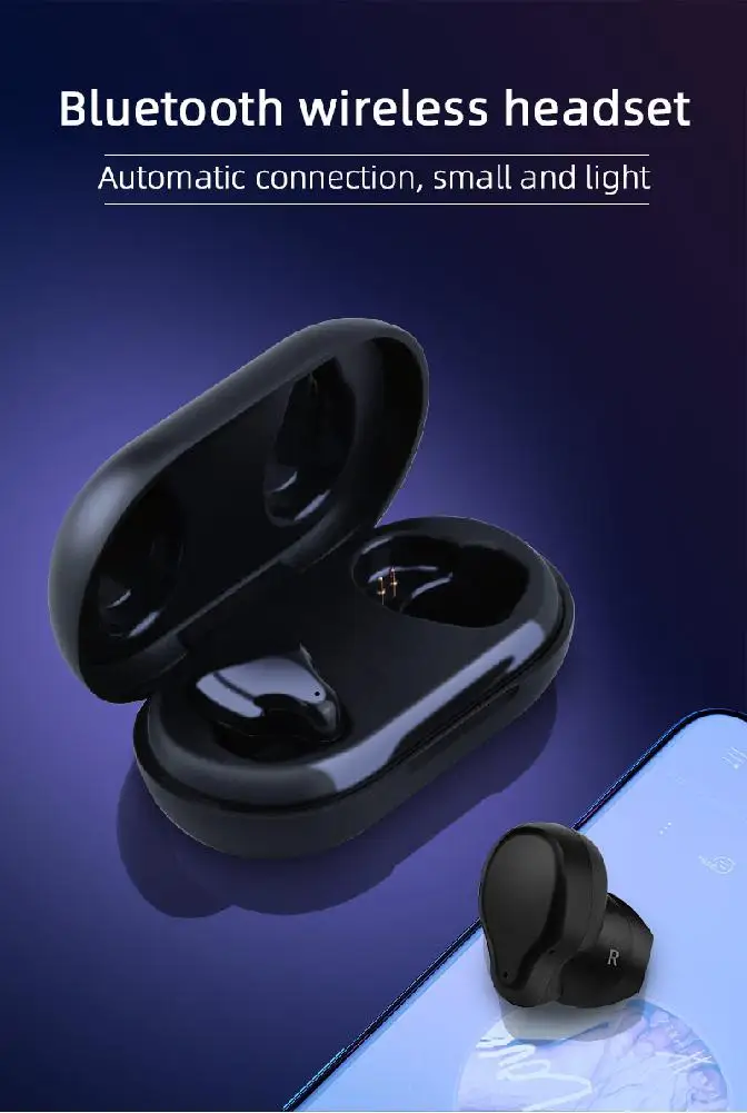 

EastVita Bluetooth Headset Stereo Bluetooth 5.0 Mini Headset Noise Reduction Stereo Phone-call Earpiece