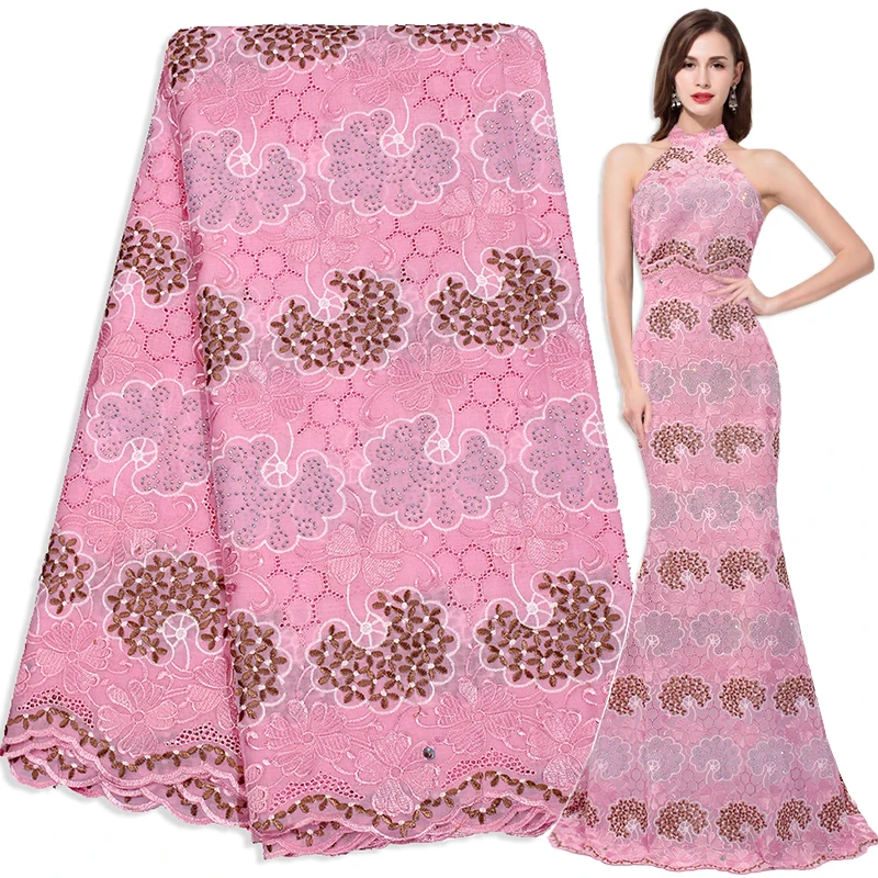 Африканская швейцарская вуаль Bestway кружевная ткань с горячей фиксацией дизайн