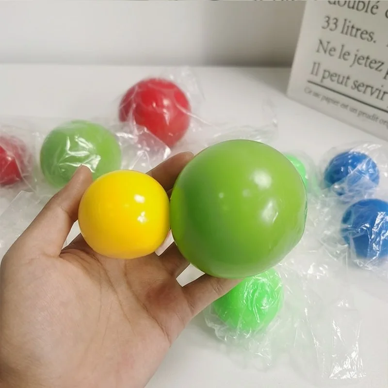 TR YK 45mm luminescent Balls Throw At Ceiling Stick Wall Ball Sticky Target Squash Ball Globbles Balls Balle Kids Toys enlarge