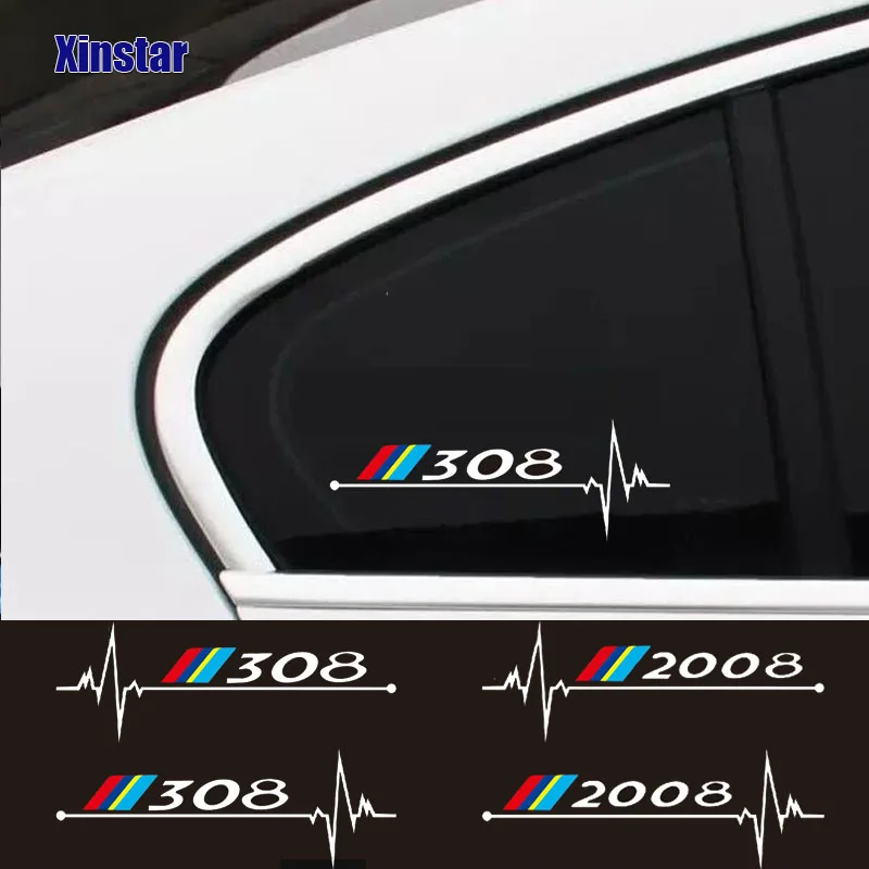 2 шт. окна автомобиля стикер для peugeot 2008 3008 208 308 106 108 206 508