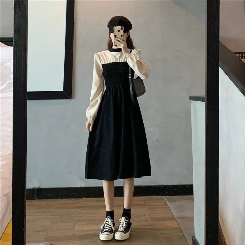 

Women Dresses Women's Long-Sleeved Dress Autumn Winter New Spring Autumn Dress Skirt Vestido De Mujer