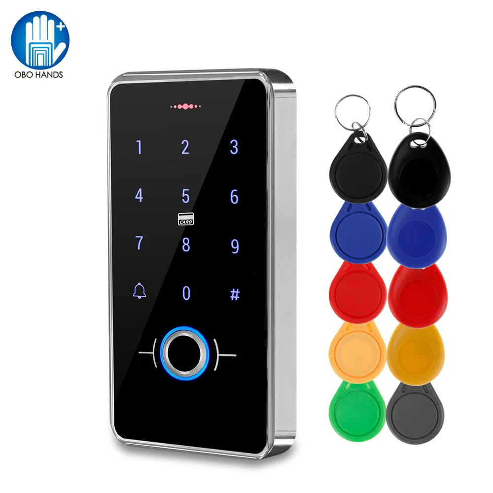 Outdoor IP68 Waterproof RFID Biometrics Fingerprint Access Control Keypad Touch Keyboard 13.56MHz Electronic Door Opener System |