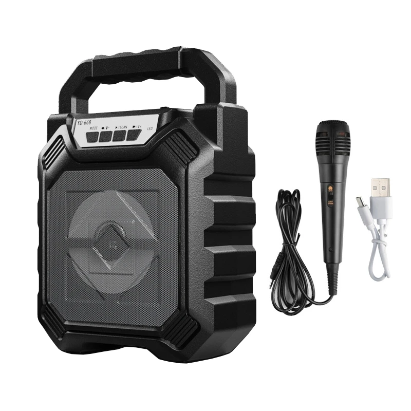 Bluetooth Динамик открытый Портативный Ktv Tf Usb Aux Fm Функция 4 дюйма Беспроводной для