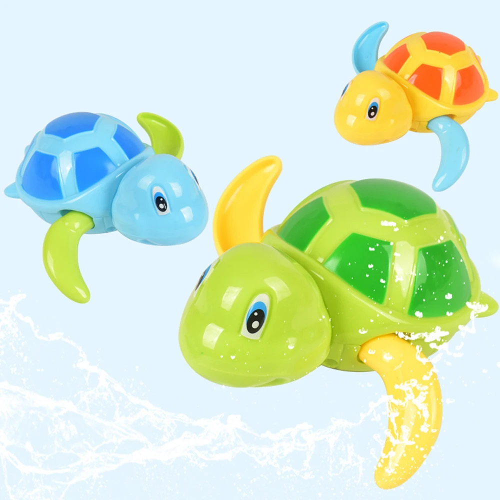 

Игрушки для ванной для воды заводные на цепочке стильная футболка с изображением персонажей видеоигр морские животные Черепаха младенческ...