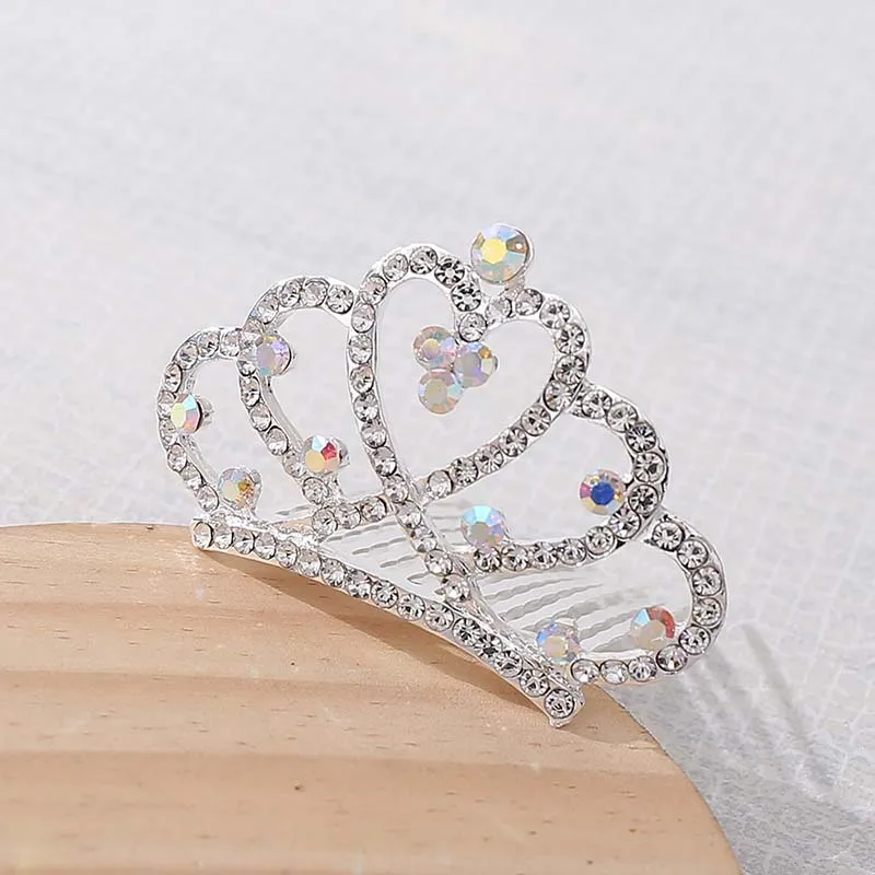 Разноцветная Блестящая Корона Стразы для детей Детская повязка на голову Тиара
