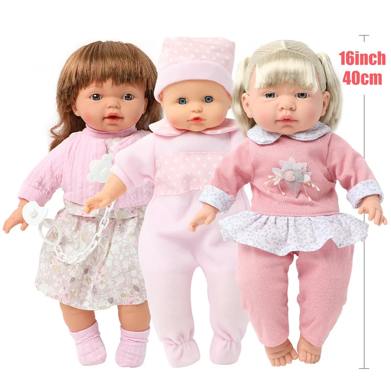 Кукла-реборн из силикона длинные волосы 16 дюймов 40 5 см |