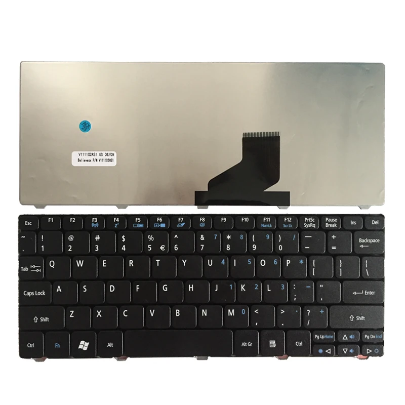 Клавиатура для ноутбуков Acer Aspire One черная клавиатура D255 D257 AOD257 D260 D270 521 532H 533 AO521 AO533