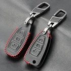 Чехол для автомобильного ключа, кожаный чехол для ключа для Ford Fiesta Focus 3 4 MK3 MK4 Mondeo Ecosport Kuga Focus ST