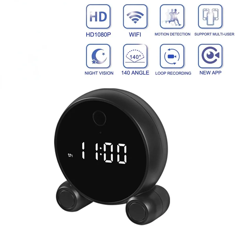 

Mini Camera Surveillance HD1080P Smart Alarm Clock Camera Recorder Security Night Vision Motion Detect IP Wifi Micro Camera