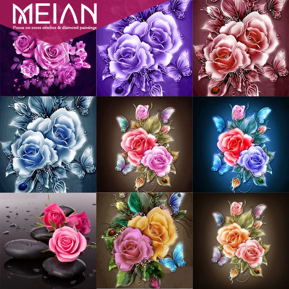 2020 DIY Алмазный Пион цветочный Вышивка крестом полный набор алмазной вышивки