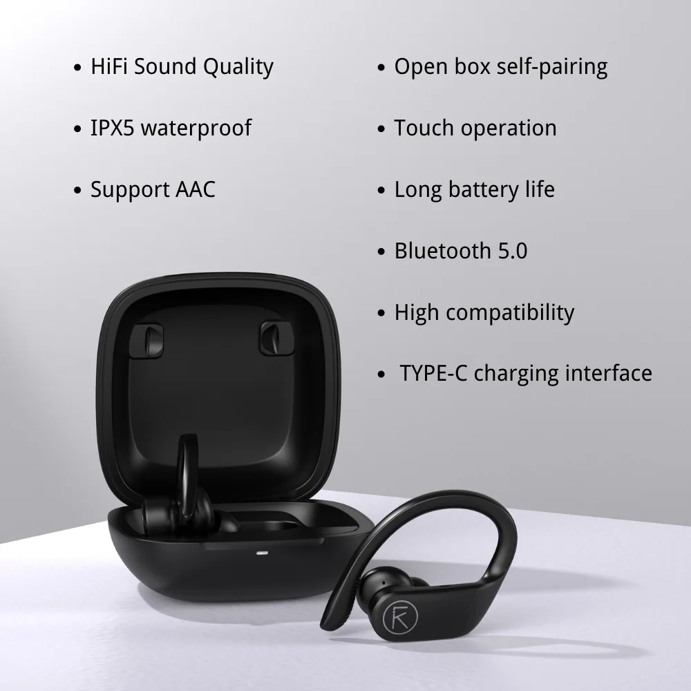 Беспроводные наушники iKF Young Hi-Fi Bluetooth 5 0 время работы 35 часов с зарядкой регулятор