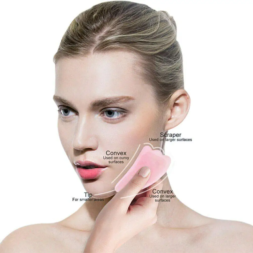 

Powder Crystals Rose Quartz Gua Sha Board Scraping Massager Massage Scraping Body Tools Relaxation Health Eye Acupun D8G7