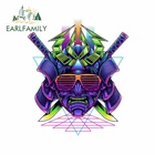 EARLFAMILY 13 см x 10,9 см для Samurai, панк, солнцезащитные очки, наклейка с защитой от царапин, графика для бампера кондиционера