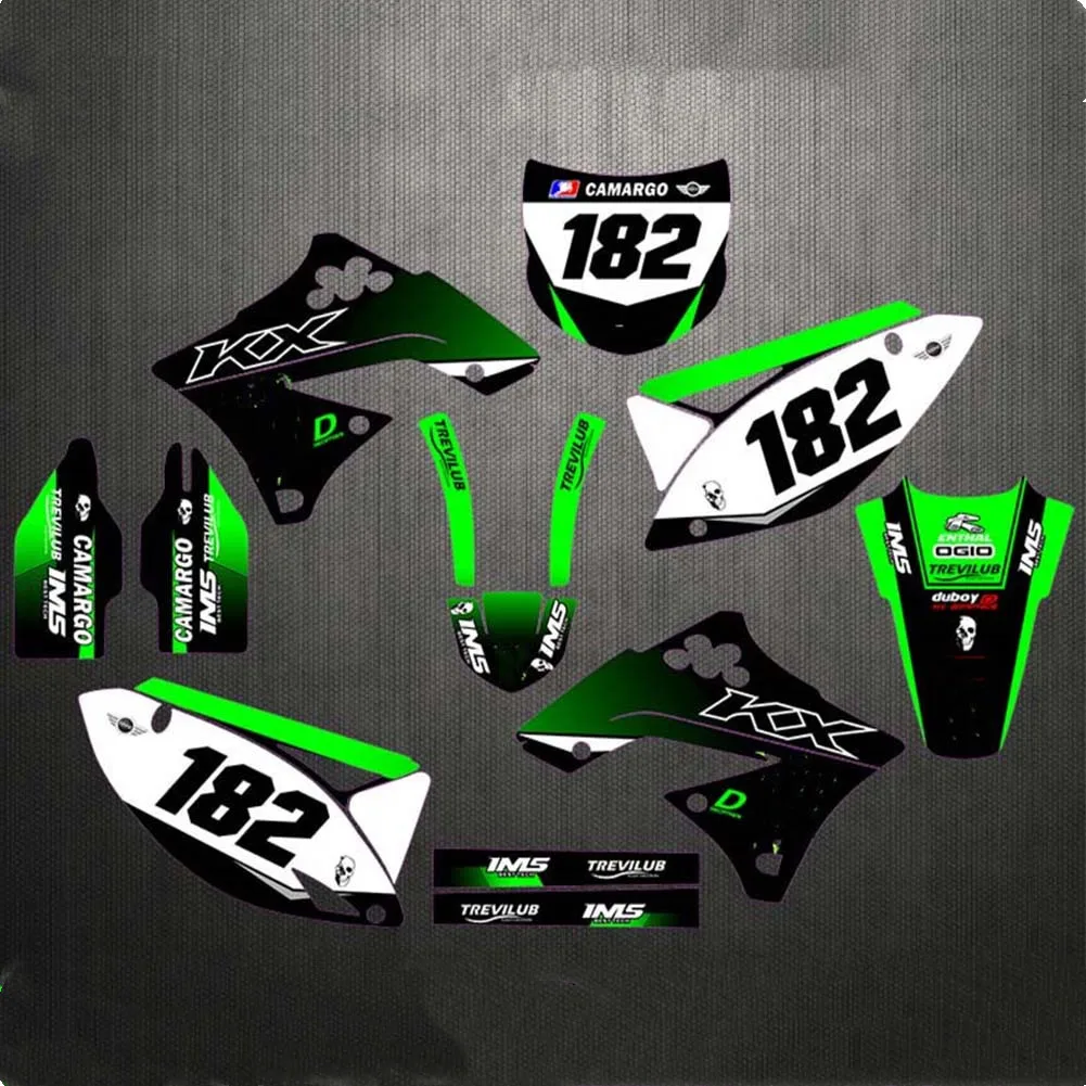 Индивидуальные графические фоны наклейки для Kawasaki KX250F KXF250 2009 2010 2011 2012 KX450F KX 450 KXF450