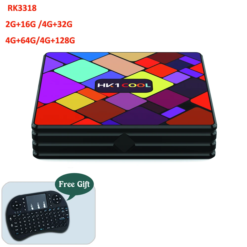 Новинка RK3318 четырехъядерный 64 бит Android 9 0 ТВ приставка с поддержкой 2 4G/Φ WIFI 4K