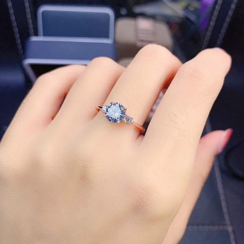 Женское Обручальное кольцо с муассанитом серого цвета | Украшения и аксессуары