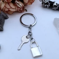 fashion zinc alloy lockkey pendant key chain mens and womens key chain jewelry gift key chain