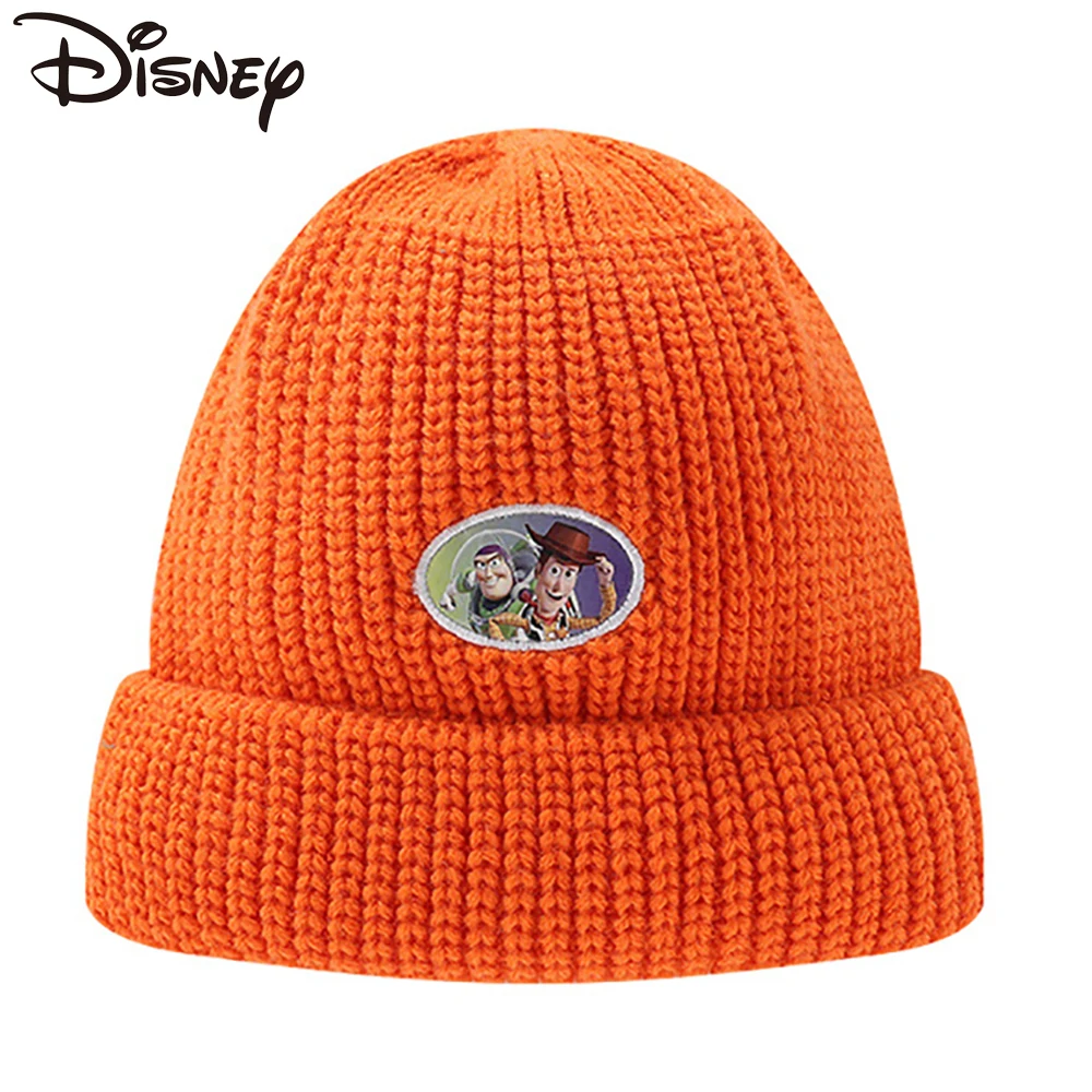 

Детская вязаная шапка Disney для мальчиков утепленная Стильная осенне-зимняя теплая шерстяная шапка детский мультяшный узор Детский комбинез...