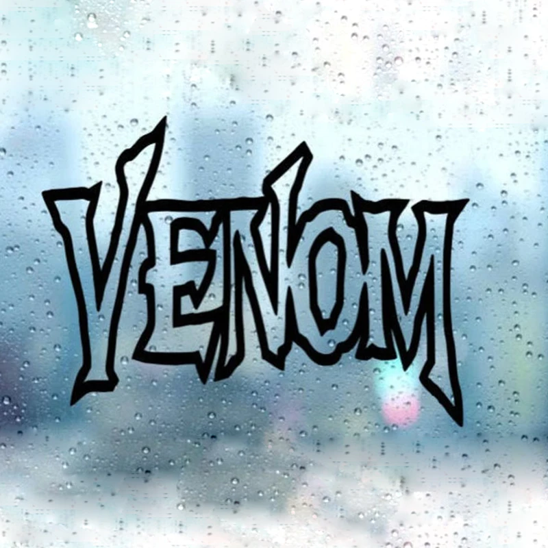 Черный/серебристый Venom текстовый стикер для кузова автомобиля виниловый