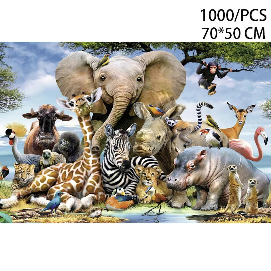 Пазлы для картин 1000 штук сборочная Ландшафтная головоломка развивающие игрушки