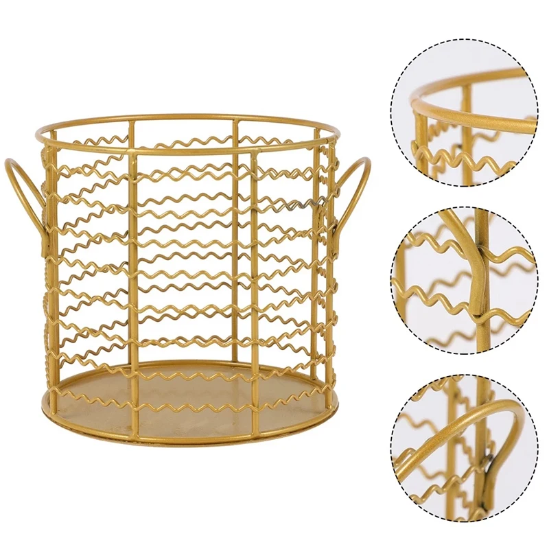 

Kitchen Creative Snacks Fruit Basket Hollow Iron Home Storage Basket Organizer