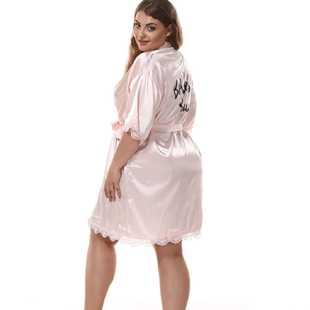 Женская сексуальная ночная рубашка из ледяного шелка размера плюс кружева