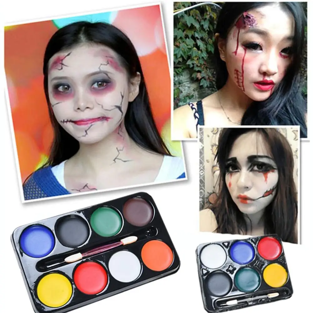 DSstyles Хэллоуин украшение 8-color Лицо Тело макияж на водной основе нетоксичный легко