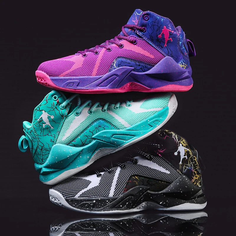

Unisex Mixed Color Basketball Shoes for Men Cushioning Sport Bambas Hombre Basket Homme Women High Top Basketball Sneakers