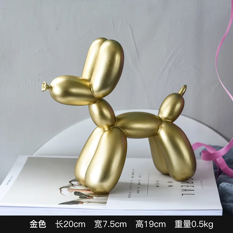 

Nordic Style Creative Balloon Dog Resin Cute Animal Ornaments Living Room Bedroom TV Cabinet Desktop Decoration Gift
