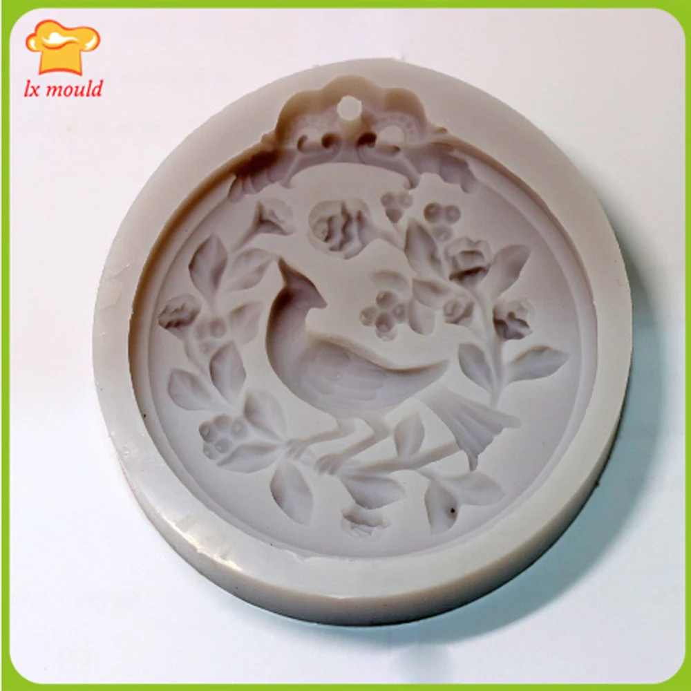 

LXYY Christmas Aromatherapy Gypsum Moulds Soap Aromatherapy Wax Silicone Mold Branch & Bird