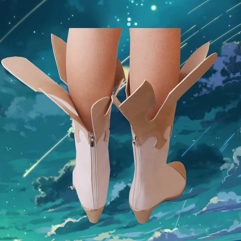 Genshin Impact Cos Shoes из искусственной кожи Удобные и высоко восстановленные ботинки для