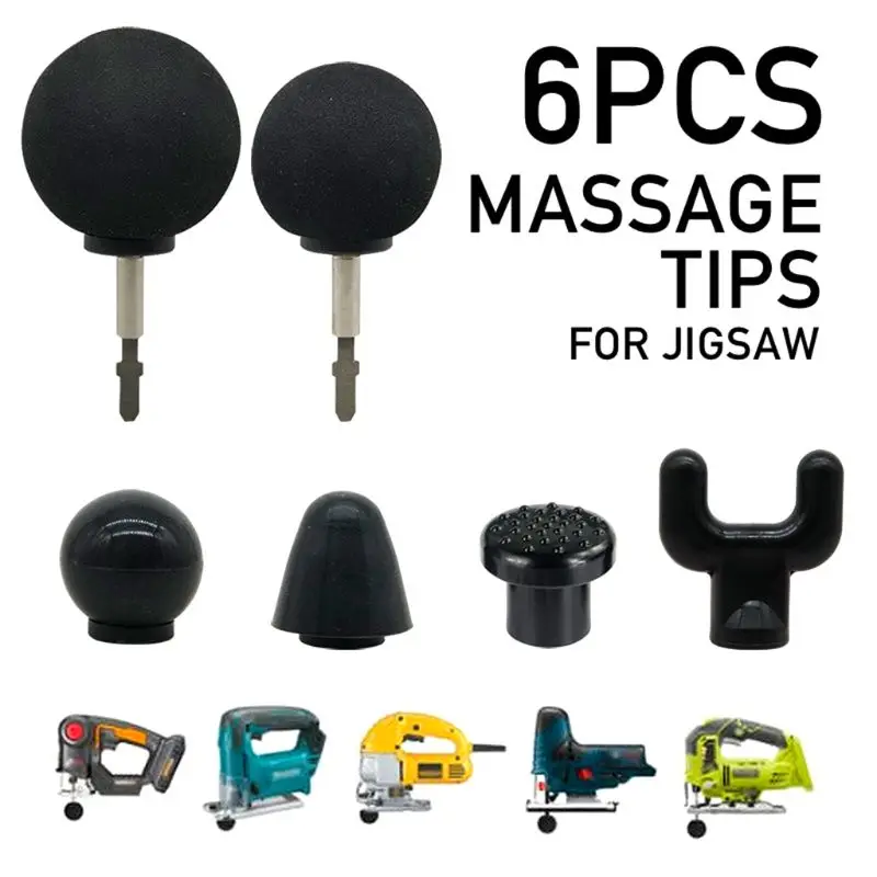 New 6Pcs Body Percussion Replacement Head Set Muscle Deep Vibration Relaxation Bits | Красота и здоровье