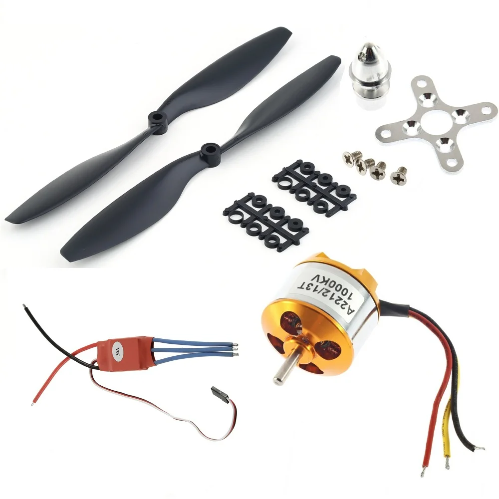 A2212 1000KV 2200 бесщеточный внешний мотор + SimonK 30A ESC 1045 пропеллер (1 пара) Quad-Rotor Набор для