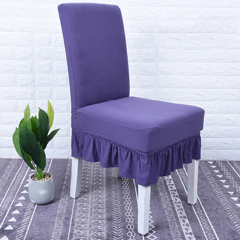 Однотонный чехол из спандекса для защиты гостиничного кресла наполовину обшитый