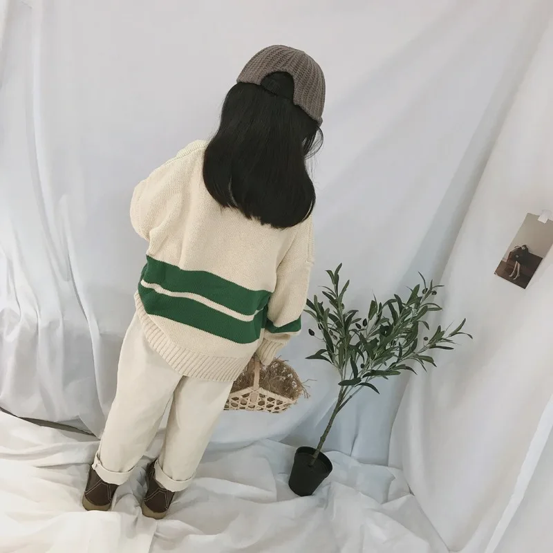 

New Autumn and Winter Ins Hot Style Retro Cotton Cardigan Jacket for Boys and Girls Sweater for Kids Boy Sweater Girls