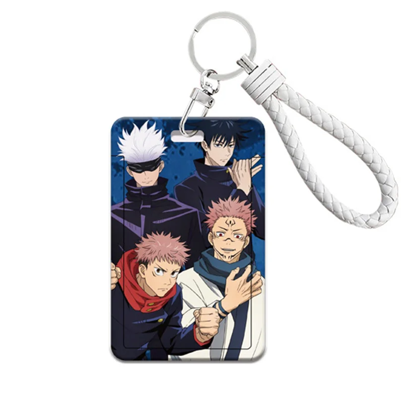 

2021 Hot Anime Jujutsu Kaisen Bus Bank Card Holder Student Keychain Card Case Cosplay Cover Pendant Lanyard Prop Decor Gifts