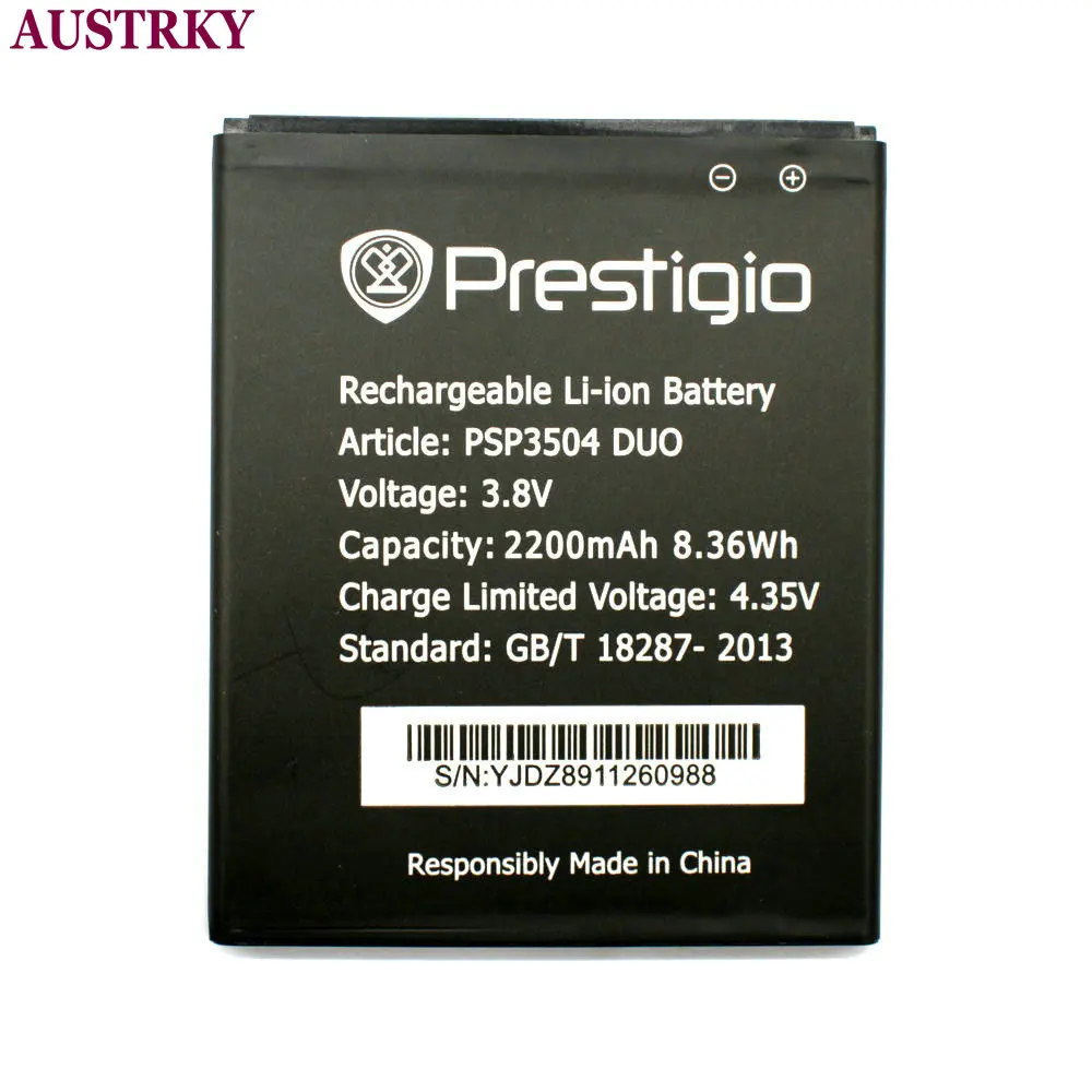 Новые высококачественные Сменные Аккумуляторы на 2200 мАч для Prestigio MultiPhone PSP 3504 DUO