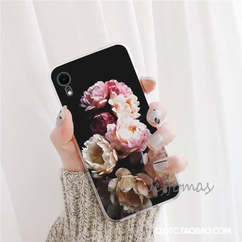 

peony flower Phone Case For iphone 12 5 5s 5c se 6 6s 7 8 plus x xs xr 11 pro max mini