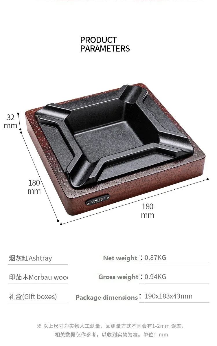 Металлическая Пепельница для сигар четыре слота пепельница из цельного дерева в