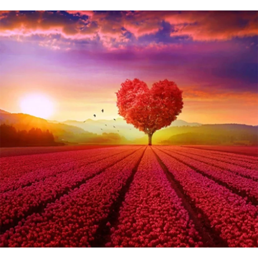 

5D DIY Diamond Painting Square/Round Diamond Landscape Painting Love Tree Beauty Picture Cross Stitch Decorative Art Gifts TX948