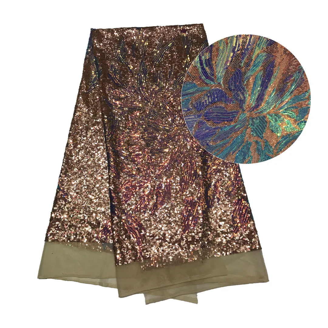 Кружевная ткань с пайетками 2020 африканский тюль кружевная вышивкой Африканское