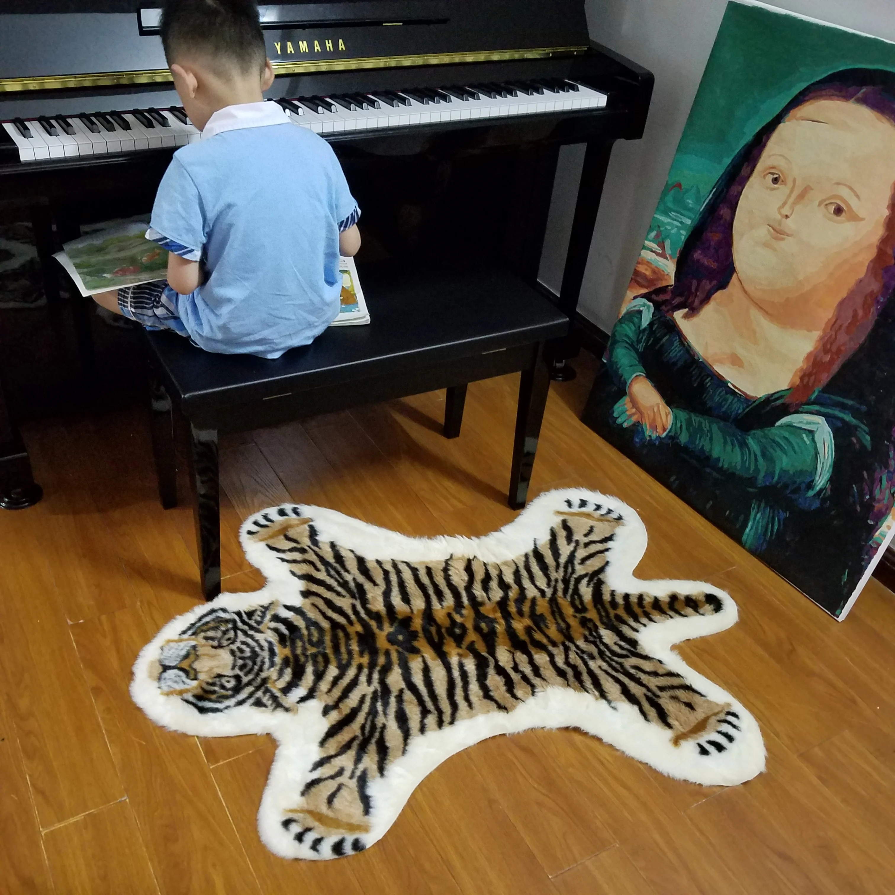 Леопардовый коврик в виде тигра и панды из воловьей кожи полоску с принтом зебры