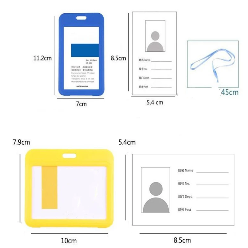 1 шт. Симпатичный Двусторонний прозрачный идентификационный значок