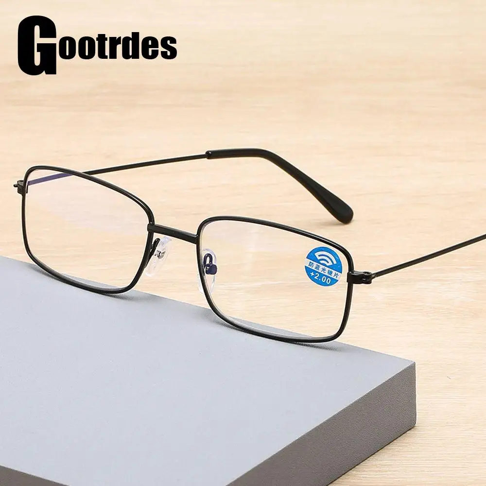 

Women Vision Care Metal Frame Ultralight Presbyopic Eyeglasses Far Sight Eyewear Reading Glasses Anti Blue-ray