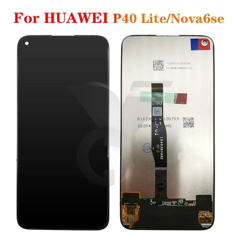Оригинальный сменный дисплей 6 4 дюйма с рамкой для Huawei P40 Lite ЖК-дисплей сенсорным