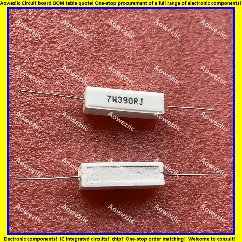 10 шт./лот 7W390RJ 7w390Ω J Φ SQP горизонтальное сопротивление цемента 7W390ohm керамическое