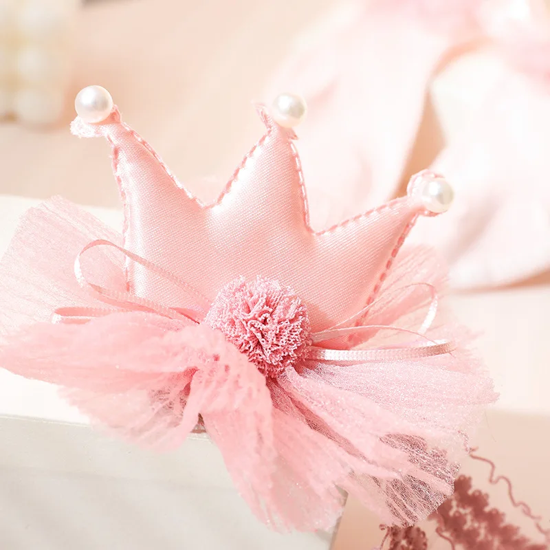 

3Pcs/Set Lace Flower Baby Girl Headband Socks Set Crown Bows Newborn Hairband Headbands For Girls Turban Baby Hair Accessories